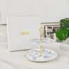 Dior tableware lucky star series bone china dinner plate double layer kebab plate 26.9×2.6cm-20.5×1.9cm