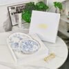Dior tableware lucky star series bone china dinner plate double layer kebab plate 26.9×2.6cm-20.5×1.9cm