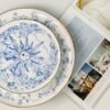 Dior tableware lucky star series bone china dinner plate double layer kebab plate 26.9×2.6cm-20.5×1.9cm