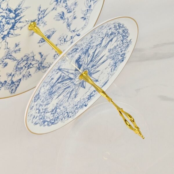 Dior tableware lucky star series bone china dinner plate double layer kebab plate 26.9×2.6cm-20.5×1.9cm