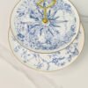 Dior tableware lucky star series bone china dinner plate double layer kebab plate 26.9×2.6cm-20.5×1.9cm
