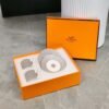 Hermès Horse-drawn Carriage Grey Espresso Double Cup and Saucer