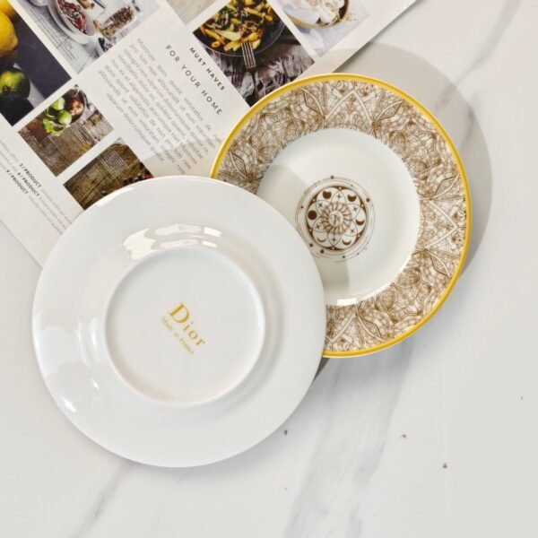 DIOR【Colorful Starry Sky】Series Brown Double Cup and Saucer