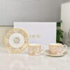 DIOR【Colorful Starry Sky】Series Brown Double Cup and Saucer