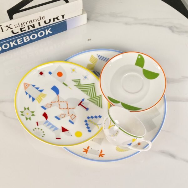 Hermès new porcelain plate set of four bone china porcelain, the beginning of a quality life