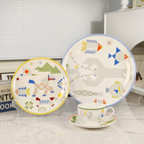 Hermès new porcelain plate set of four bone china porcelain, the beginning of a quality life
