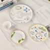 Hermès new porcelain plate set of four bone china porcelain, the beginning of a quality life