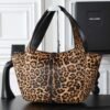 YSL new shopping bag hobo bag leopard print style advanced version size: 50×28×18cm