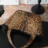 YSL new shopping bag hobo bag leopard print style advanced version size: 50×28×18cm