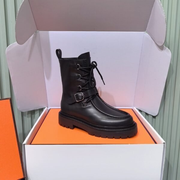 Hermes autumn and winter new Land ankle boots series Cowhide material, premium version