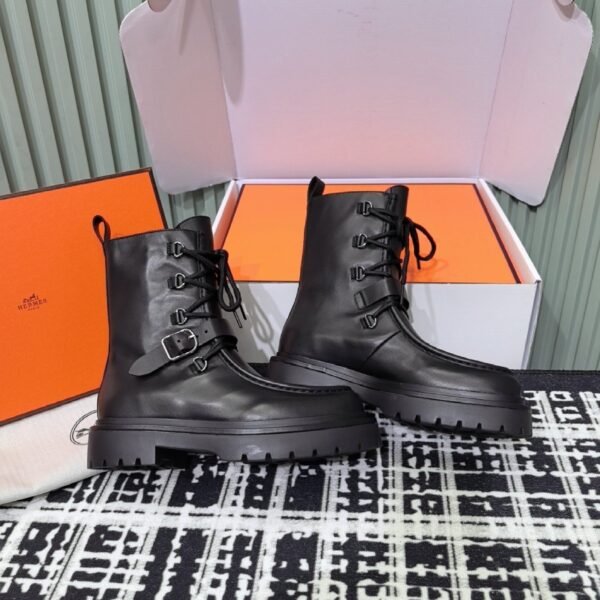 Hermes autumn and winter new Land ankle boots series Cowhide material, premium version