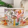 Hermès New Arrival: Yellow Leopard Double Cup and Saucer Coffee and Tea Set