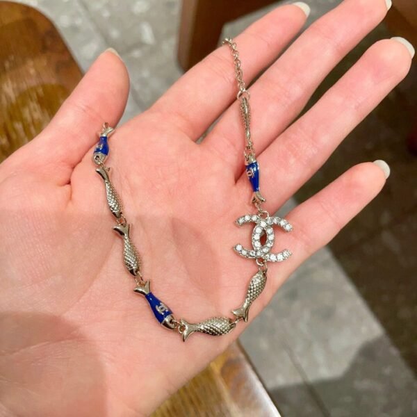 Chanel Gold Fish Necklace