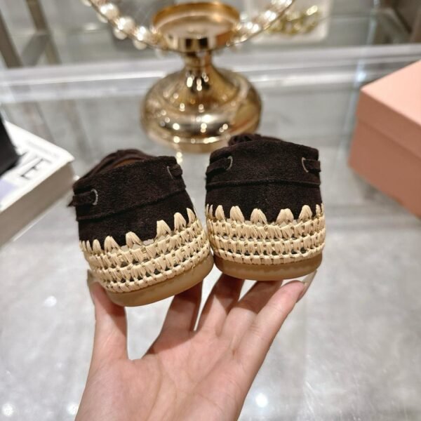 miumiu new loafer espadrille catwalk style premium version