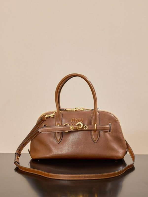 miumiu Aventure Bag Premium Edition Cognac Color 1:1 Bag Size: 33x17x11cm