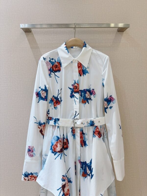 ERDEM Straight shoulder long sleeve dress