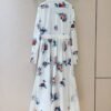 ERDEM Straight shoulder long sleeve dress
