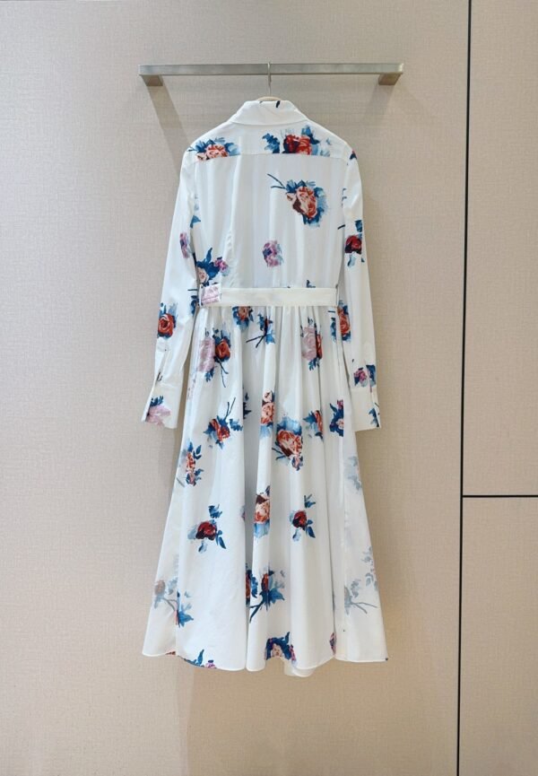 ERDEM Straight shoulder long sleeve dress
