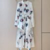 ERDEM Straight shoulder long sleeve dress
