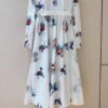 ERDEM Straight shoulder long sleeve dress
