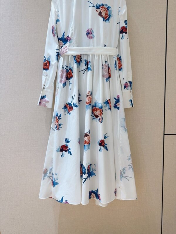 ERDEM Straight shoulder long sleeve dress