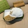Gucci counter 1:1 baseball cap original canvas fabric + head layer cofskin