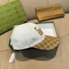 Gucci counter 1:1 baseball cap original canvas fabric + head layer cofskin