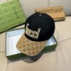 Gucci counter 1:1 baseball cap original canvas fabric + head layer cofskin