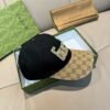 Gucci counter 1:1 baseball cap original canvas fabric + head layer cofskin