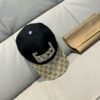 Gucci counter 1:1 baseball cap original canvas fabric + head layer cofskin