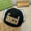 Gucci counter 1:1 baseball cap original canvas fabric + head layer cofskin