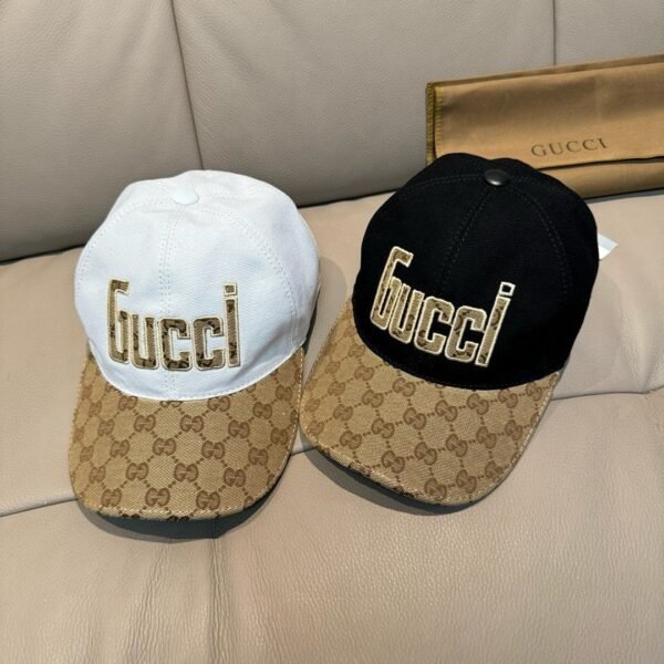 Gucci counter 1:1 baseball cap original canvas fabric + head layer cofskin
