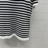PRADA 2025 Spring and Summer Latest Striped Knitted Short Sleeve Top Wool Material T-shirt