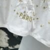 DIOR Spring/Summer new gold thread pattern embroidered short-sleeved T-shirt