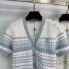 Chanel 2025 Summer New V-neck Short Sleeve Cardigan High Quality
