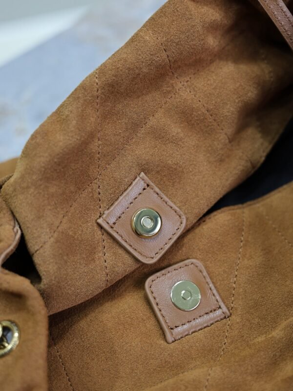 YSL POCHON Large garbage bag Suede material Official website 1:1 Size: 34×41×5cm