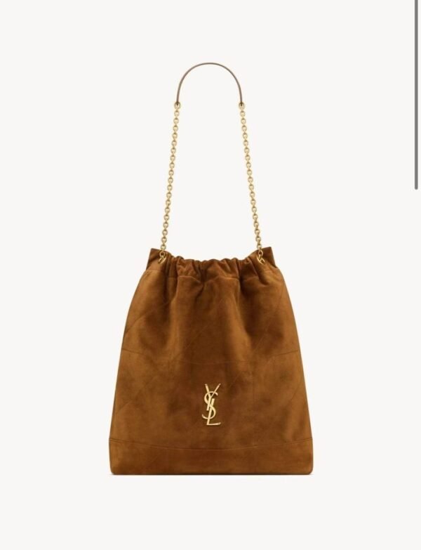 YSL POCHON Large garbage bag Suede material Official website 1:1 Size: 34×41×5cm