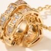 Bulgari snake bone necklace full of diamonds V gold material high quality necklace