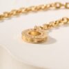 Bulgari snake bone necklace full of diamonds V gold material high quality necklace