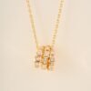 Bulgari snake bone necklace full of diamonds V gold material high quality necklace