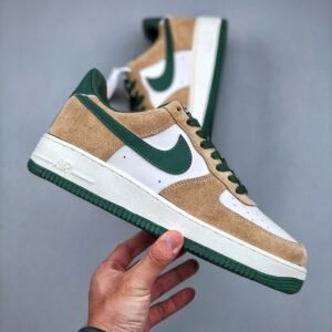 Nike Air Force 1’07 Low White Brown Green Air Force One Low-top Casual Sneakers