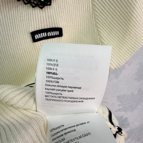 miumiu Spring and summer new style doll collar knitted short sleeves lace edge and wave edge high quality version