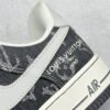 Nike & Louis Vuitton Joint Black Denim Air Force One Low-Top Casual Sneakers