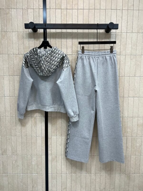DIOR autumn new casual hooded sweatshirt + drawstring casual pants set high-quality clothing