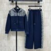DIOR autumn new casual hooded sweatshirt + drawstring casual pants set high-quality clothing