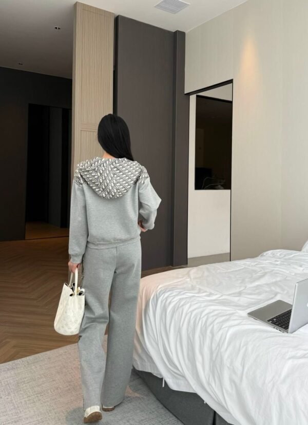 DIOR autumn new casual hooded sweatshirt + drawstring casual pants set high-quality clothing
