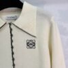 Loewe 2025 early autumn new embroidered totem logo lapel long-sleeved cardigan