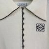 Loewe 2025 early autumn new embroidered totem logo lapel long-sleeved cardigan