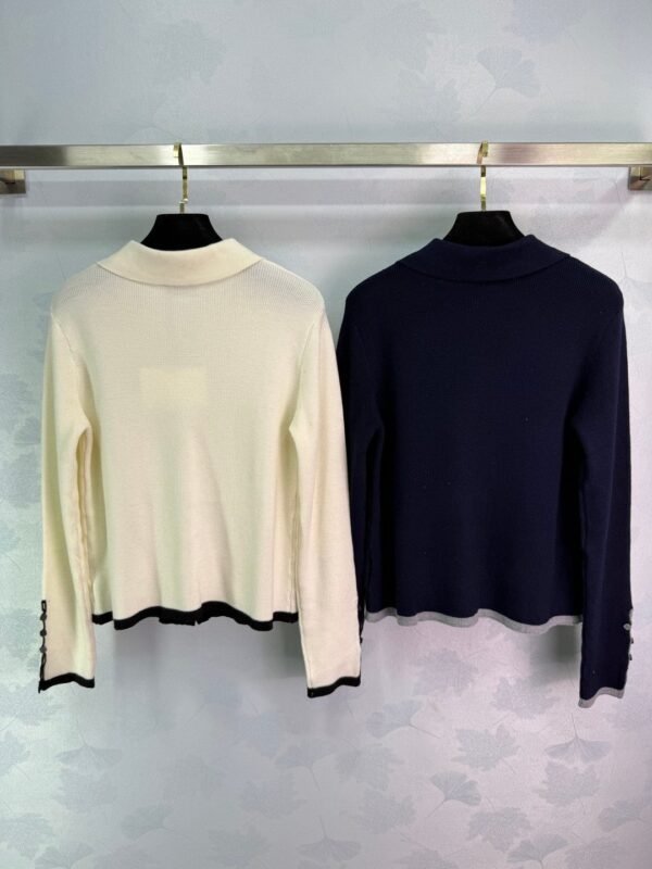 Loewe 2025 early autumn new embroidered totem logo lapel long-sleeved cardigan