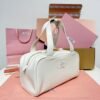 MIUMIU new underarm bowling bag made of soft calfskin material, high-end version, size: 28x15x13cm